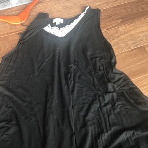 Black dress with lace on the top